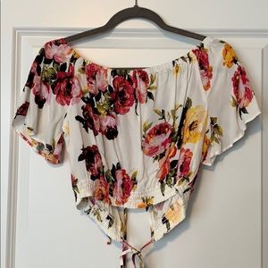 Kendall & Kylie Off Shoulder Crop Top